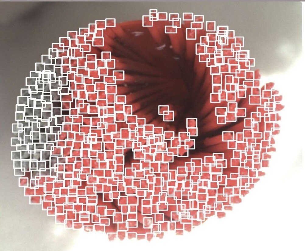 AI detection of red straws